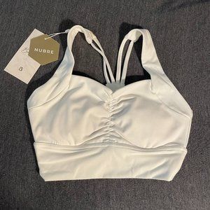 NWT BuffBunny White Bloom Sports Bra